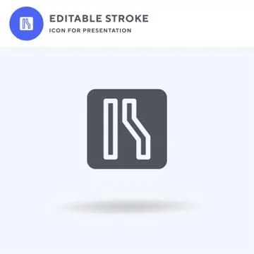 Narrow icon vector, filled flat sign, solid pictogram isolated on white, logo Stock Illustration