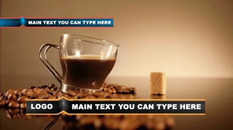 Narrow Lower Third After Effects stock