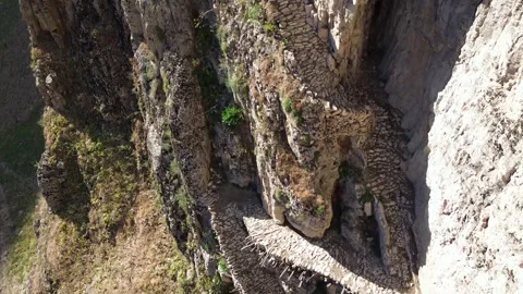 Narrow Mountain Pathway Between Towering Rocky Cliffs Stock Footage 344120734
