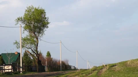 Narrow path along hill slope in countryside Stock Footage 54916080