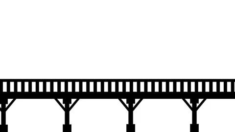 Narrow Path Pedestrian Bridge Stock Footage 335638262