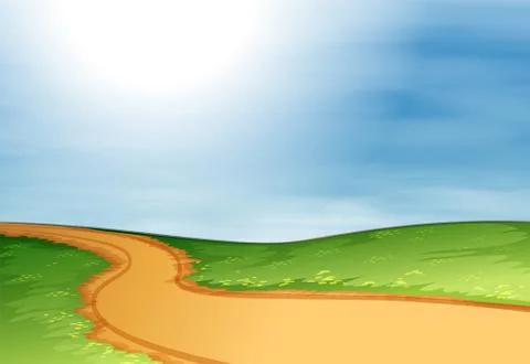 A narrow pathway Stock Illustration