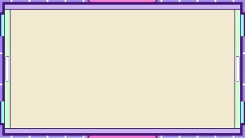 Narrow rectangular full dark blue horizontal frame on light cream backgroun.. 스톡 동영상 270315762