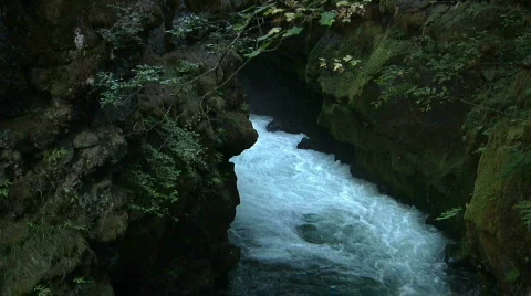 Narrow River Gorge Stock Footage 540503