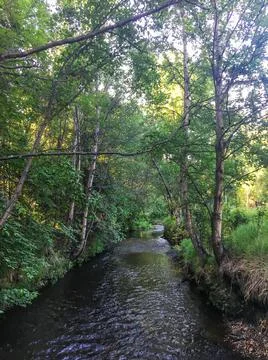 The narrow river view Stock Photos