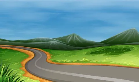 A narrow road Stock Illustration