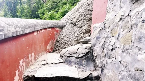 Narrow Slate Steps Stock Footage 315936342