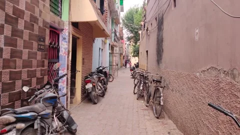 Narrow Small Streets of India Stock-Footage 256978411