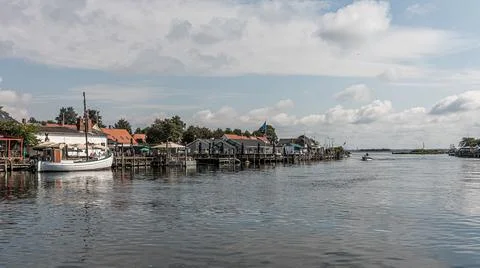 The narrow strait between En and Karrebaeksminde Stock Photos