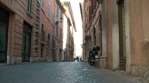 Narrow street Stock Footage 526633