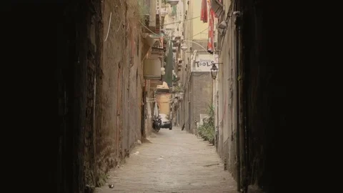 Narrow Street in Naples Stock-Footage 81067162