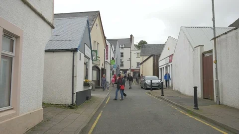 A narrow street in a small town Stock Footage 86544672