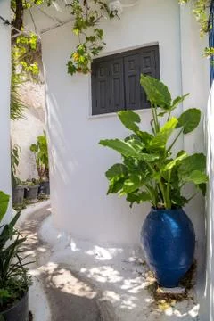 Narrow streets in the centre of Athens Foto stock