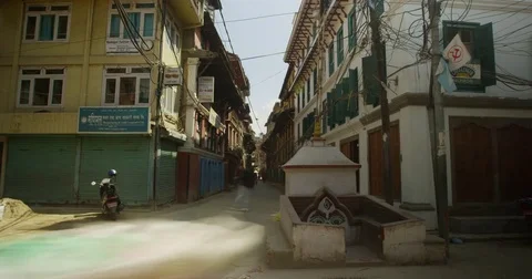 Narrow streets in Durbar Square. Stock Footage 73002531