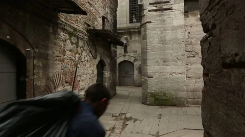 Narrow streets of Istanbul Stock Footage 52255043