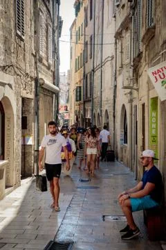 Narrow streets of Split, Croatia Stock Photos