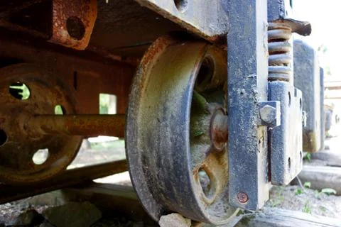 Narrow track, forest train Stock Photos