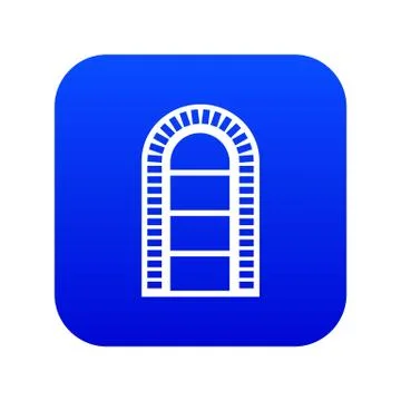 Narrow window frame icon blue Stock Illustration