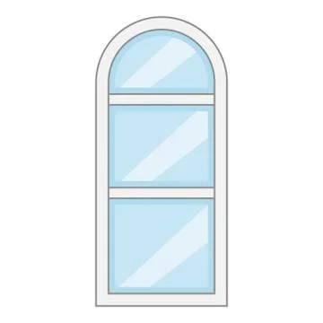 Narrow window frame icon, cartoon style Ilustración de archivo