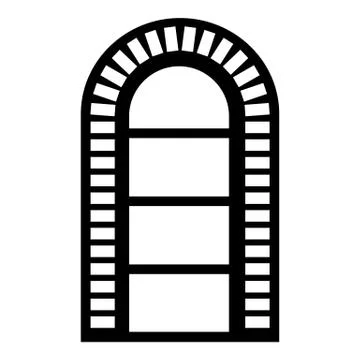 Narrow window frame icon, simple black style Ilustración de archivo