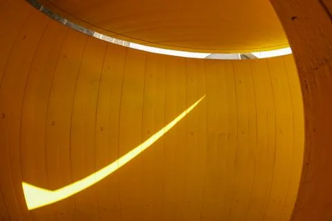 Narrow yellow passage Stock Photos