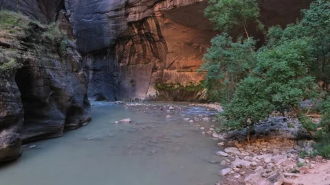 Narrows look up 2 Stock Footage 307650226