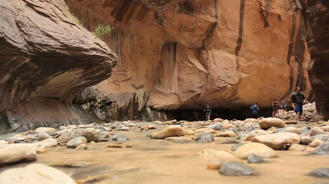 The Narrows, Zion, Utah Stock Footage 56196352