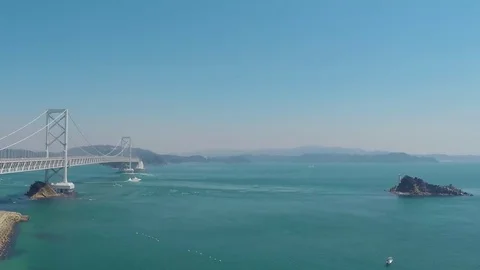 Naruto Strait Whirlpool Bridge Timelapse, 4k Japan Video stock 82000354