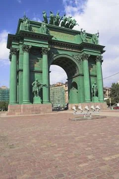 Narva triumphal arch Stock Photos