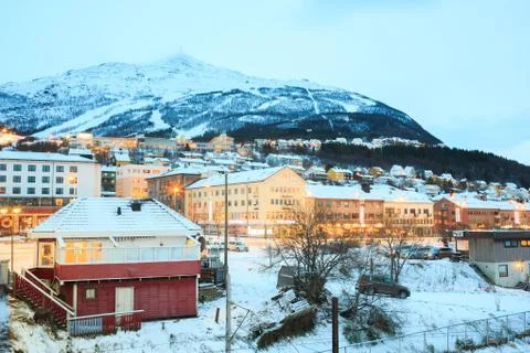 Narvik city norway Stock Photos