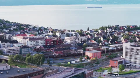 Narvik, Norway aerial drone 4K footage Stock Footage 319952524
