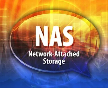NAS acronym definition speech bubble illustration Stock Illustration
