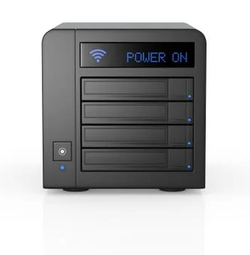 Nas with four disks Illustrazione stock