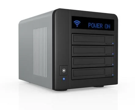 Nas with four disks Illustrazione stock