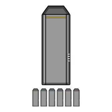 Nas network attached storage server icon representing data Stock Illustration