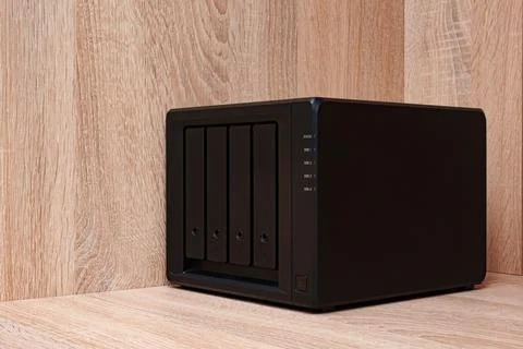 NAS server. Network storage. Device for backing up important information Stock Photos