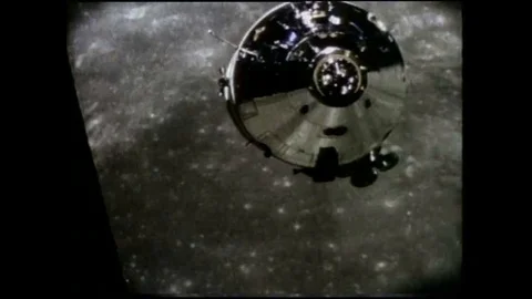 NASA aeronautics report on the 20th anniversary of the Apollo 11 moon landing. Stock Footage