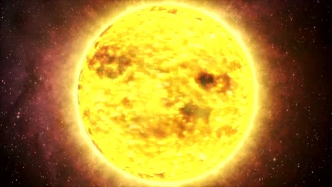 NASA Animation - Sun-like Star with Earth-like Planet Rotating around it Stock Footage