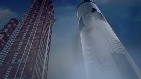 NASA Apollo Saturn 5 Blast Off Stock Footage 40367377