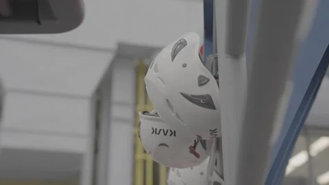 NASA Artemis II Orion training helmets slowmo Stock Footage 332317030