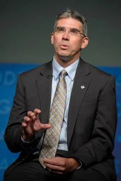 NASA Associate Administrator for Space Technology, Mike Gazarik, Ph.D, tal... Stock Photos
