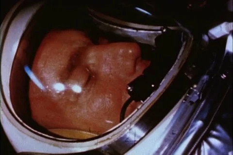 NASA - Astronaut John Glenn Orbit the Earth in Gemini 13 Stock Footage