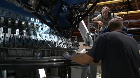 NASA engineer work on Orion Flight Test Vehicle Construction - 2014 Stock Footage 95145871
