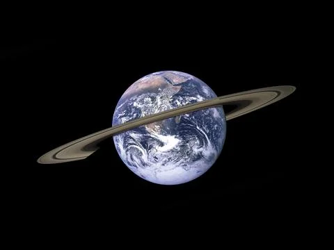 Nasa with globe on black background  for design Stock Illustration