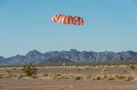 NASA has completes the final test to qualify Orions parachute Stock Photos
