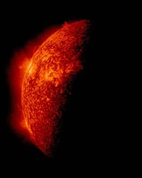 NASA image captured April 2, 2011 Twice a year, SDO enters an eclipse seas... Stock Photos