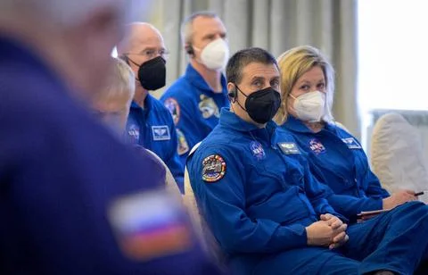NASA ISS Program Manager Joel Montalbano and NASA Director for Human Space... Foto stock