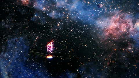 NASA James Web Telescope exploration  Milky Way Galaxy Stock Footage 196265288