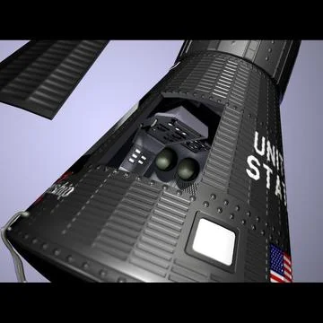 NASA Mercury 6 Friendship 7 with Atlas 3D Model