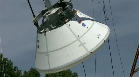 NASA - Multi-Purpose Crew Vehicle Water Landing Test Stock Footage 44545929